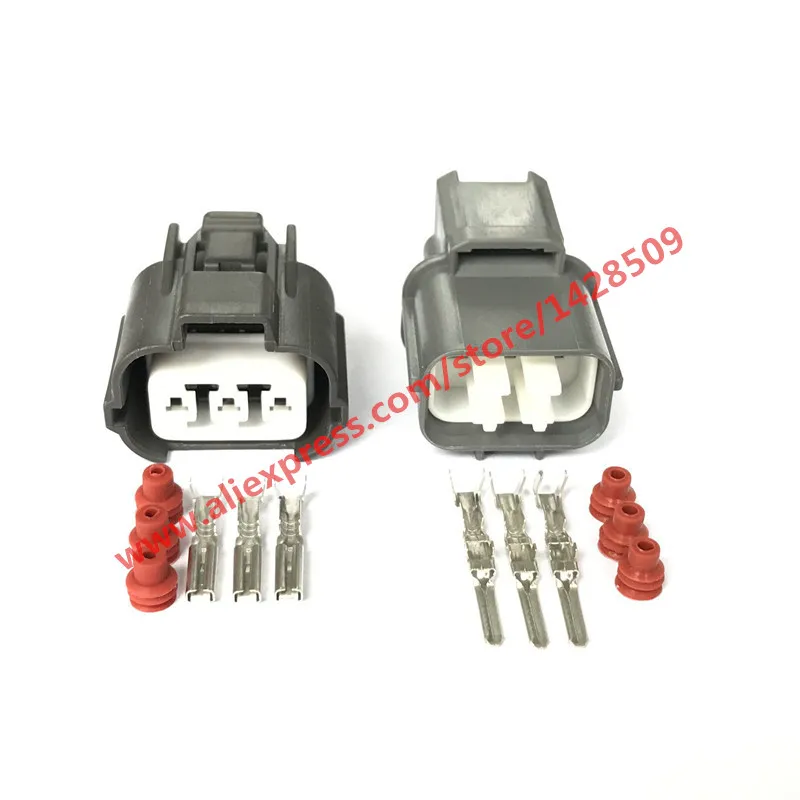 10 Sets 3 Pin Head Light Leveling Device Connector 6189-0130 6181-0071 Sumitomo B-Series VSS Waterproof Connector Female Male