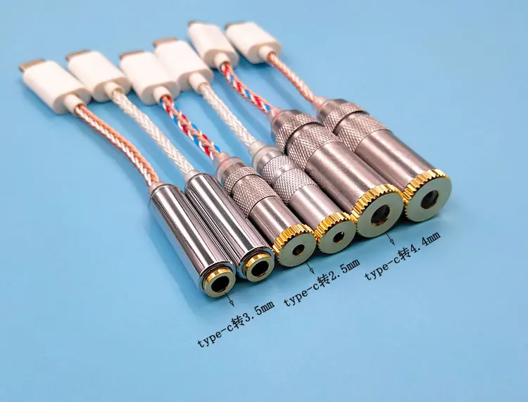 Interface tipo c para 3.5/4.4/2.5mm fêmea fone de ouvido plug cabo de conversão equilíbrio fone de ouvido linha de atualização