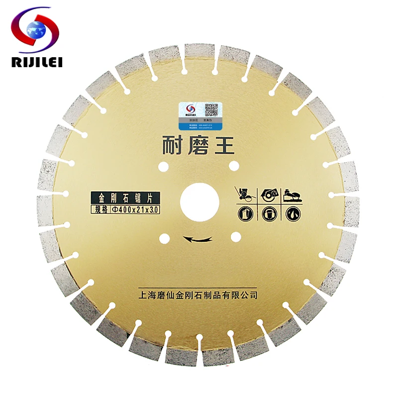 

400mm Durable King Road Diamond Cutting Disc Concrete Asphalt Pavement Cutting Extra High Teeth Sheet Marble Cutting Disc MX31