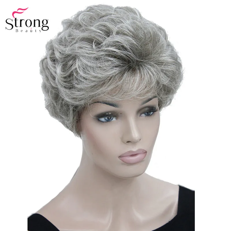 StrongBeauty Short Fluffy Natural Wave Blonde Full Synthetic Wigs Women\'s Hair Wig 6 colors for choose