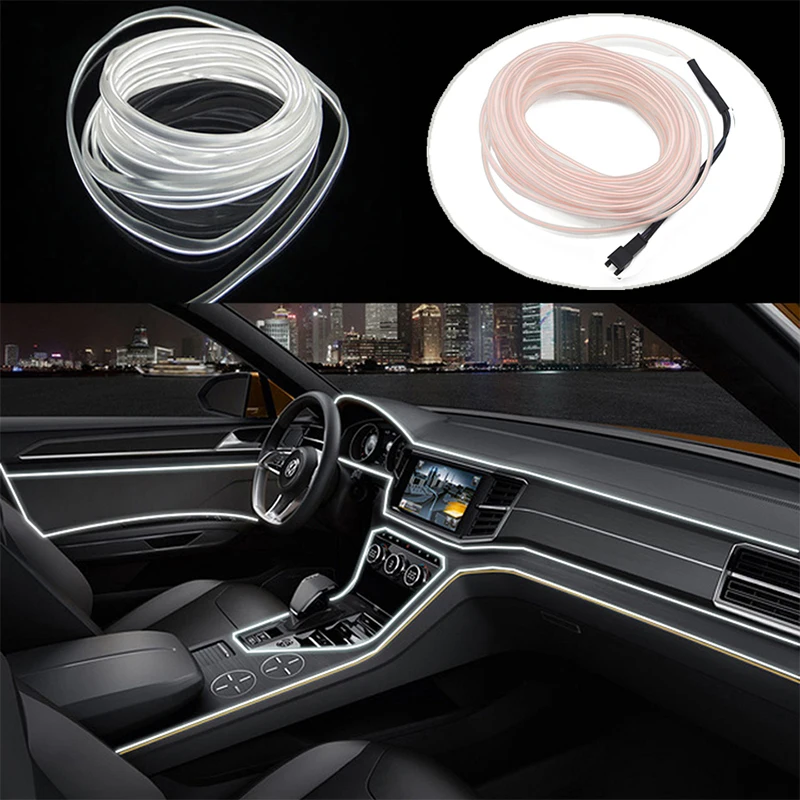 LENTAI 1Set Car LED Atmosphere Lights Decoration Lamp Strips For Kia Rio Ceed Sportage Peugeot 307 206 308 207 Hyundai Solaris