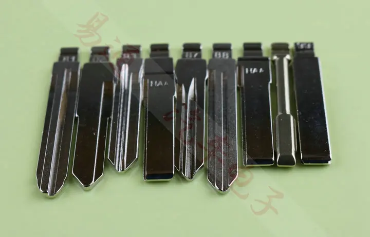 9Pcs/Lot Folding key blade Full Types Car key embryo replacing the key head Remote Key Blade Slot Type B NO 81-100