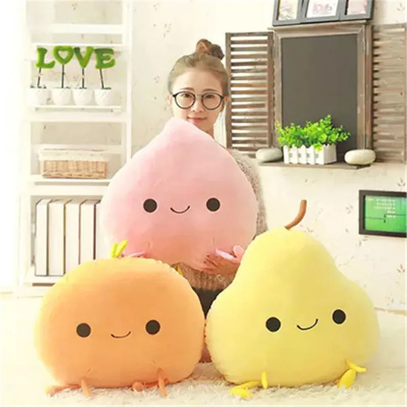 

SBB lovely sweet Plush toys fruit pillow cushion orange pear Honey peach Whole cotton filling Siesta cusion for children adults