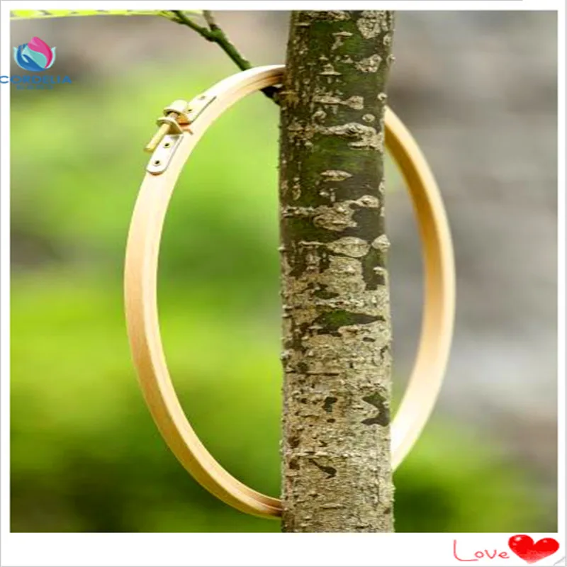 best selling 2016 zakka natural beech wood handmade embroidery hoop wood for DIY accessories 24cm cross-sitich hoop handcraft