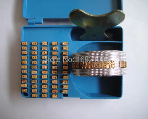 3*5*9 MM, 105 Teile/schachtel, datum code, anzahl schrift, heißer stempel coder, zeichen für 900 verschließmaschine kupfer konvexen charakter