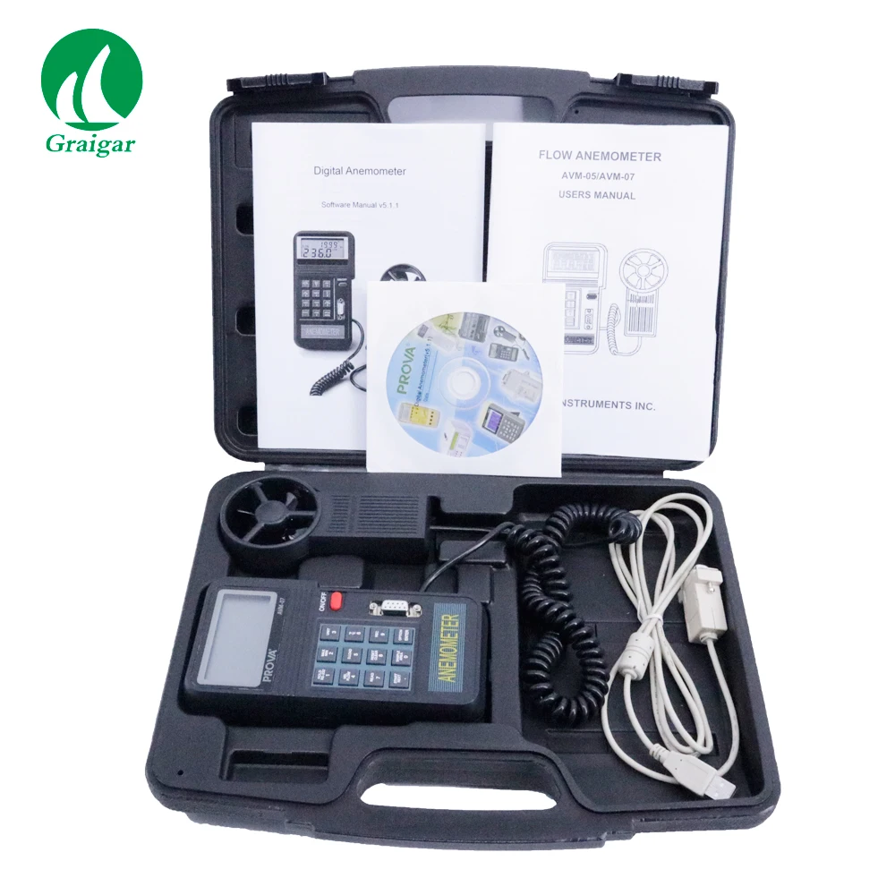 AVM-07 High Accuracy Digital Anemometer Air Flow Meter Measuring Range 0.0~45.0m/s