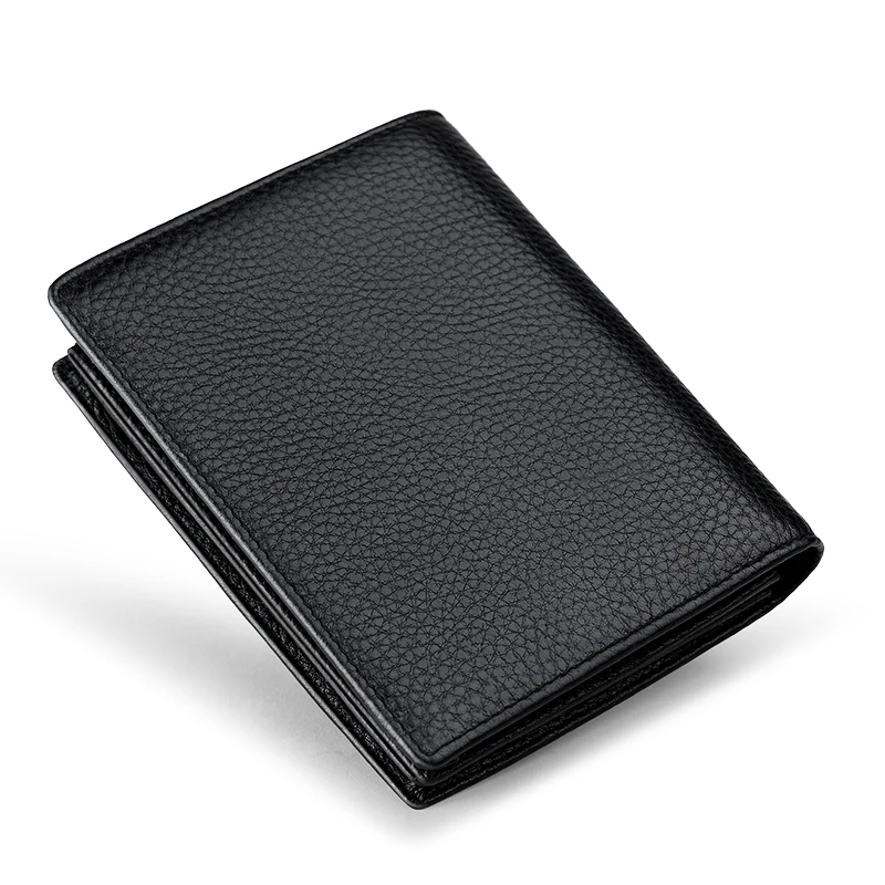 Genuine Leather man's short wallet driver's license wallet large capacity Wallet