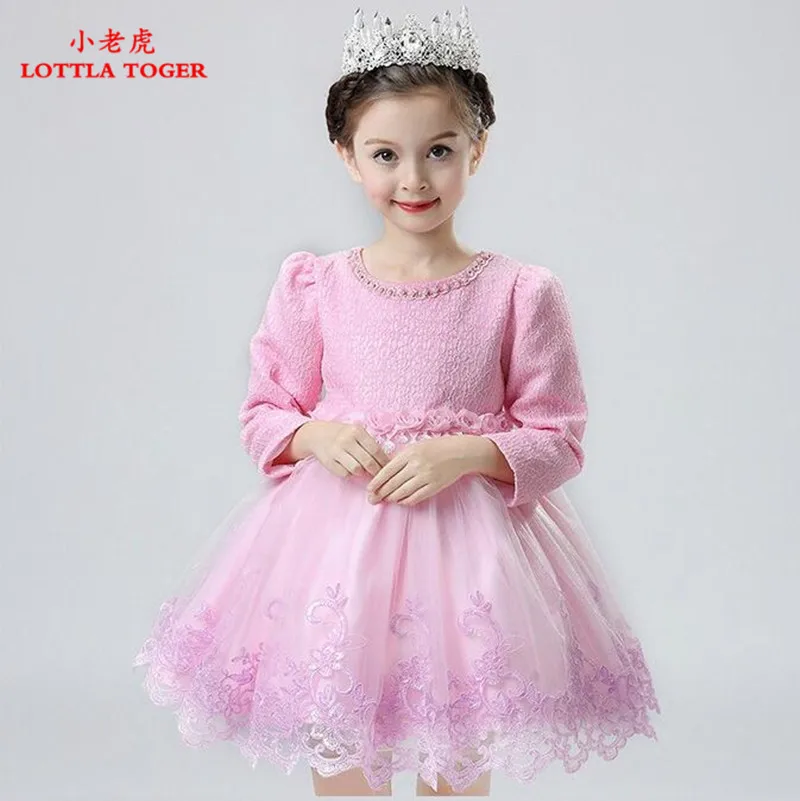 

Newest Infant Baby Girl Birthday Party Dresses Baptism Christening Easter Gown Toddler Princess Lace Flower Dress for 3-12 Years