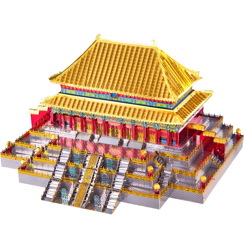 

Piececool Hall of Supreme Harmony Building 3D Metal Model DIY laser cutting Jigsaw puzzle model Nano Puzzle Toys for adult Gift