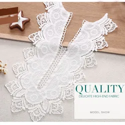 White Lace Fabric for DIY Craft, Cotton Fabric, Applique Patch, Sew, Neckline, Lace Fabric, Mori Girl Clothes, 1 Pc