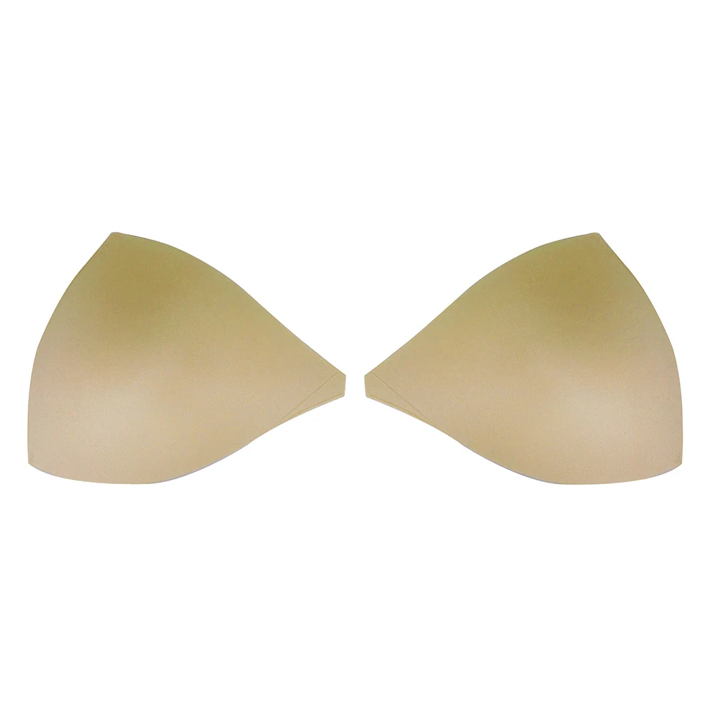 10pair Khaki Tri angle Push up Pads Breast Pads  Bra Soft Foam Cup For Bikini Padding Insert Bra Accessories WB137