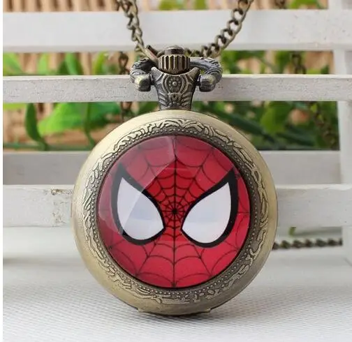 Unique Spider Design Bronze Quartz Pocket Watch