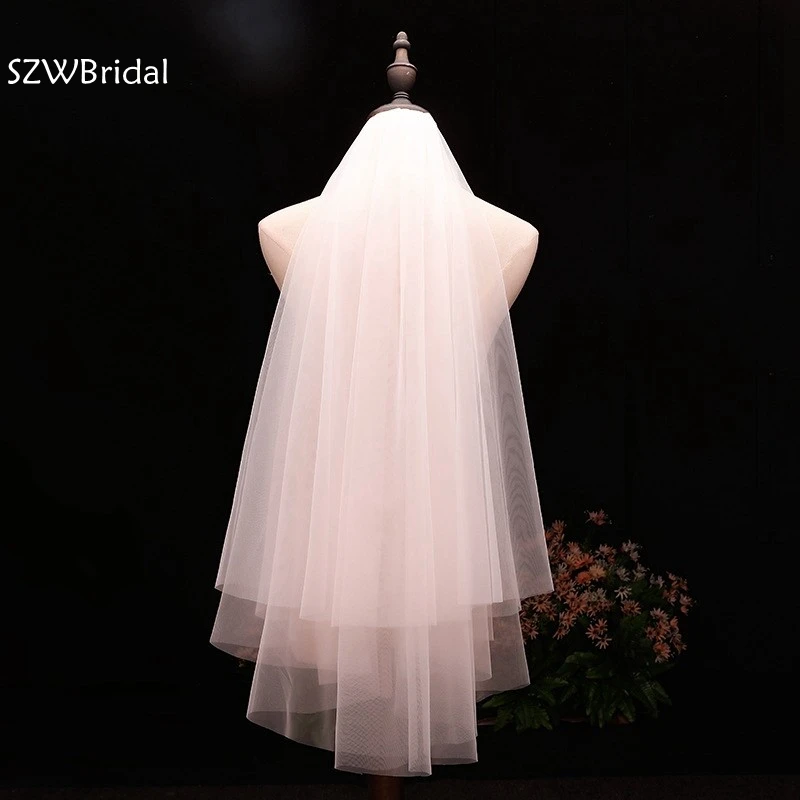 Nueva llegada en stock accesorios de boda 2021 velo de novia veu de noiva Voile mariage velo de novia barato matrimonio