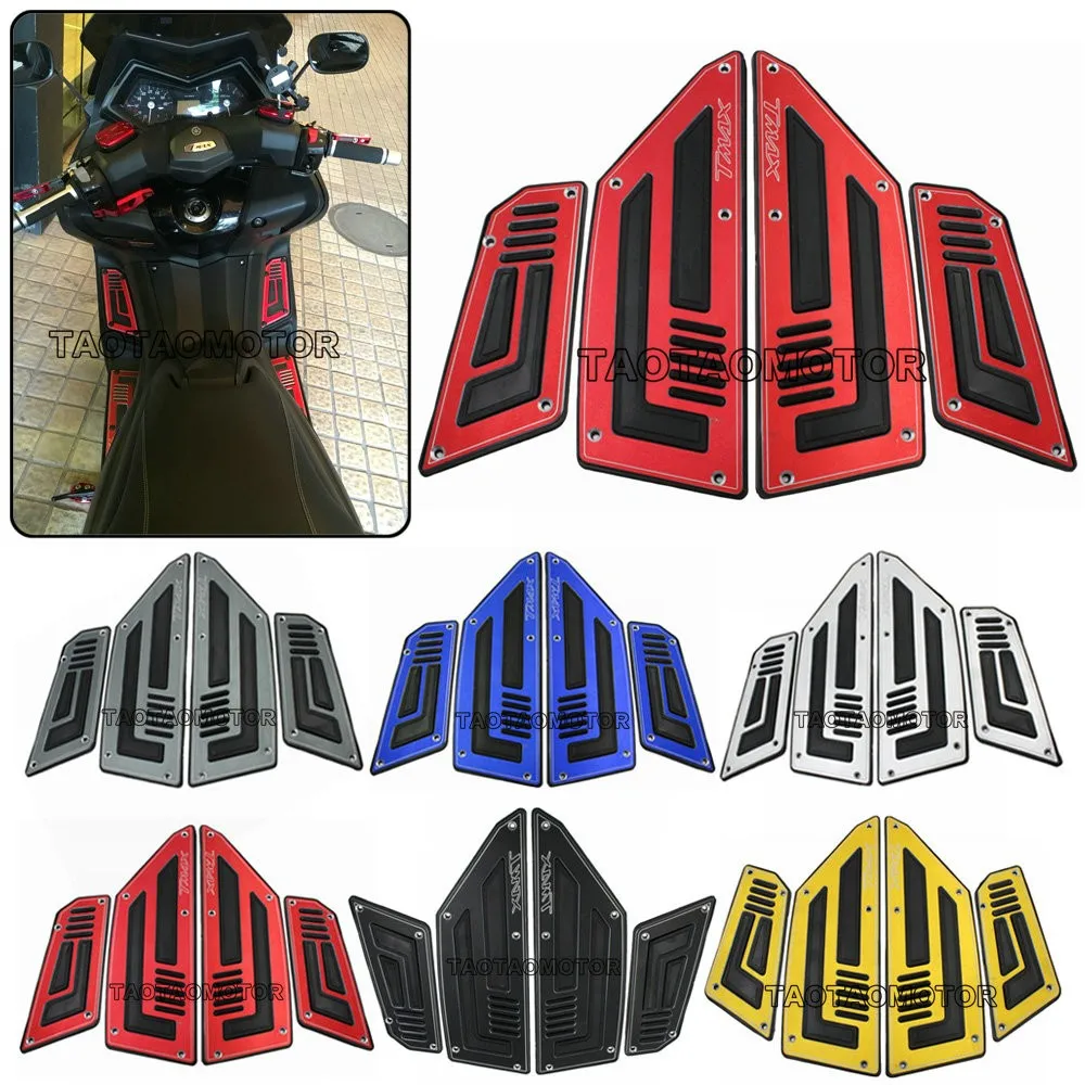 For YAMAHA TMAX530 TMAX 530 T-MAX 530 2012 2013 2014 2015-16 Motorcycle Footboard Steps Motorbike Foot Footrest Pegs Plate Pads