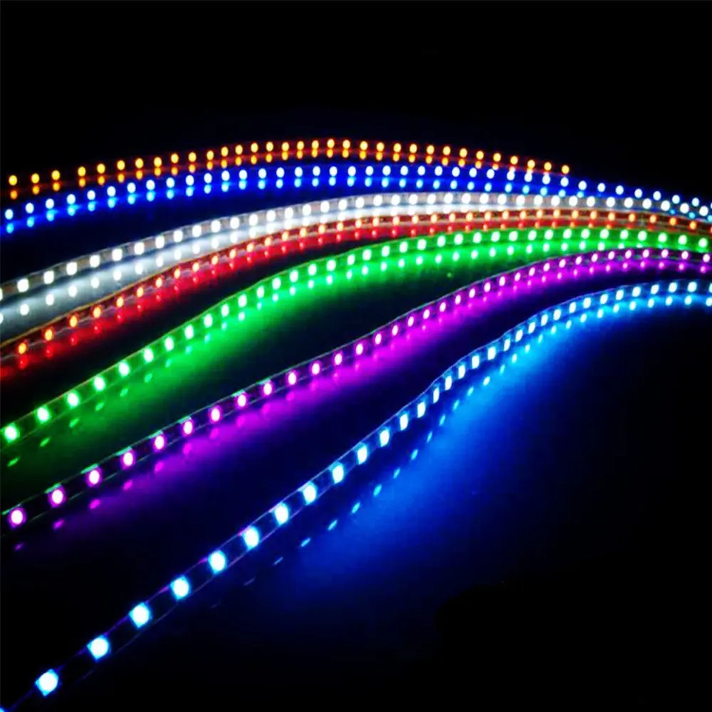 YSY 100pcs/lot 45CM 1210 SMD 45 LED 12V DRL Universal Car Flexible LED Eyebrow Strip Light Lamp Bar