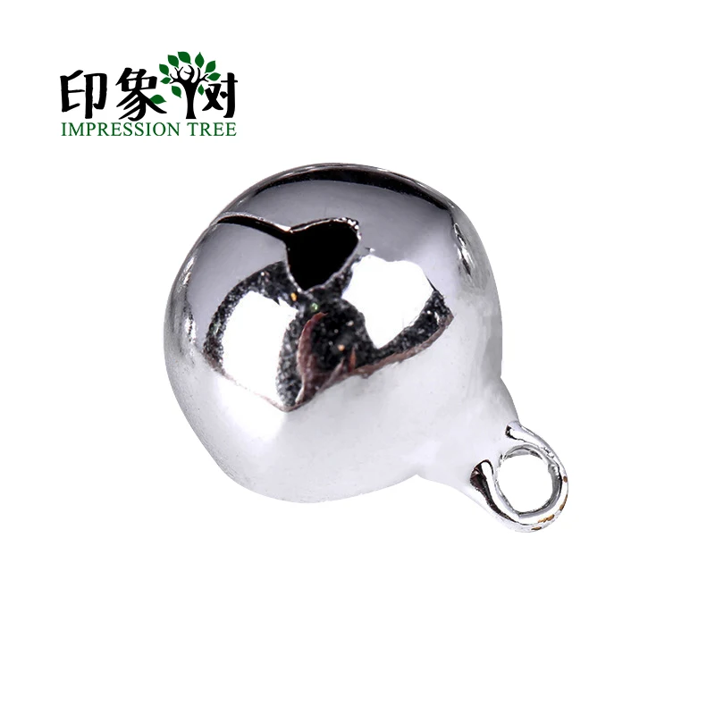Multi Size Silver Plated Sounding Copper Bronze Bell 6/8/10/12/14/16/18/20mm Beads Impression Tree DIY Jewelry Finding 501