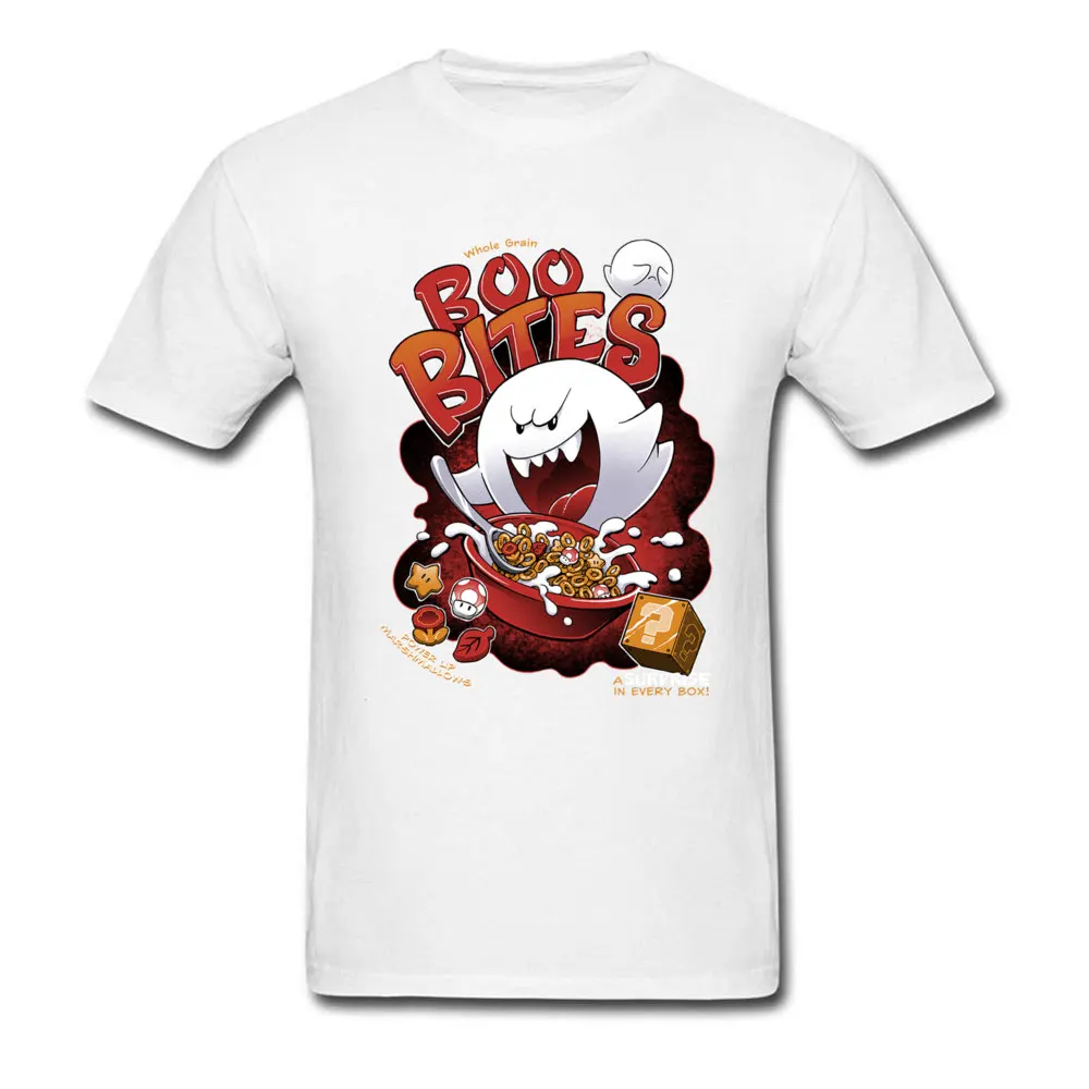 Evil Boo Bites Ghost Monster Tshirt 100% Cotton Man Short Sleeve T Shirts Fashionable Tops Shirts New Design Round Neck T Shirt