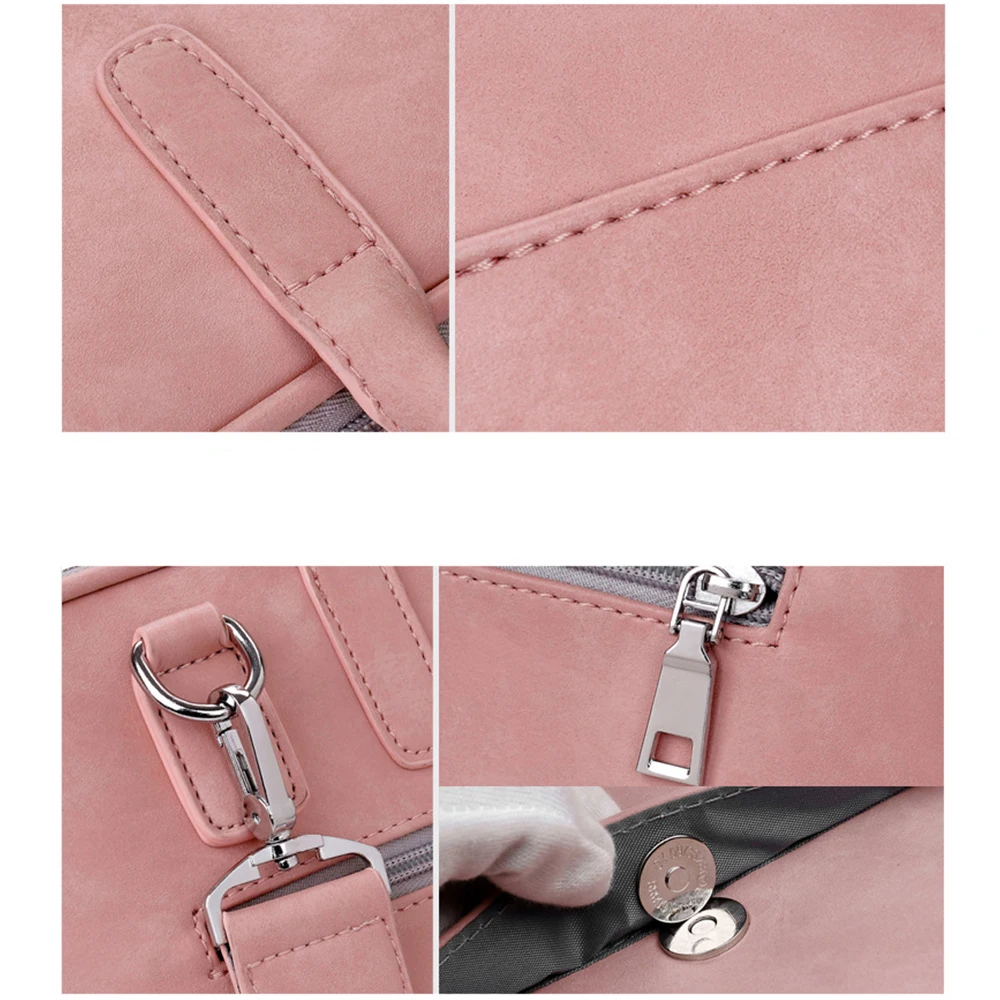 Imagem -05 - Maleta Portátil Resistente a Riscos Impermeável para Homens e Mulheres Bolsa de Ombro Estojo Notebook Moda pu 13 14 15