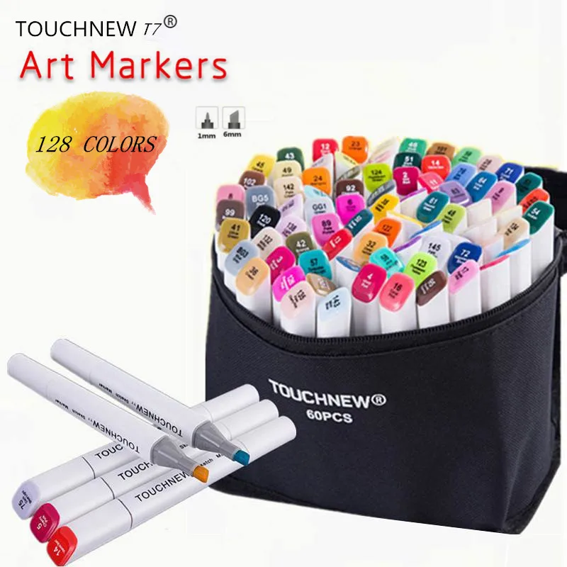 TOUCHNEW T7 Optional Colors Sketch Markers Alcohol Based Dual Head Brush Markers Pen For Drawing Manga Art Supplies Markers