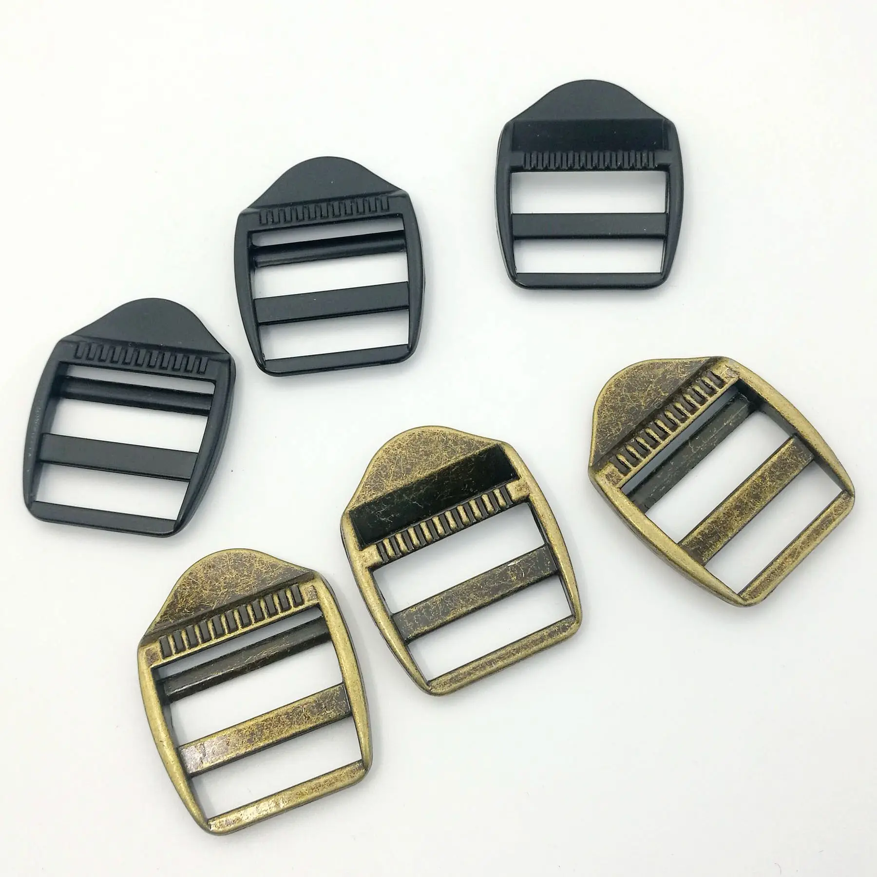 6pcs metal thickening  school bag ladder buckle subheading word buckle taping adjust buckle 2.5cm garment trimmings