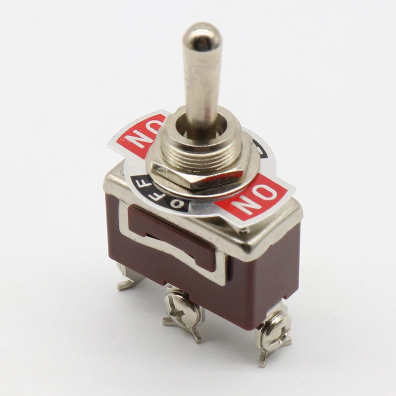 Silver Contacts high quality 3 screw momentary toggle switch,(ON) OFF (ON) spring return