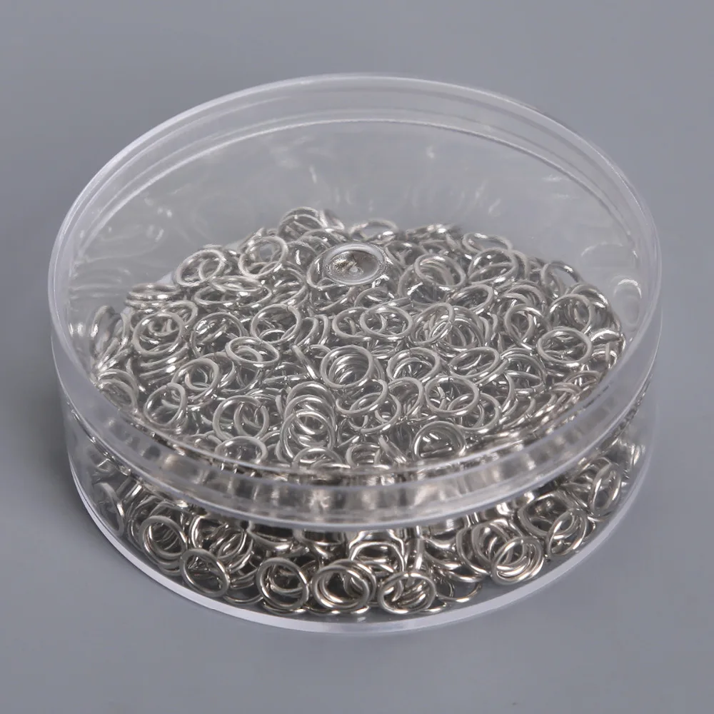 400pcs/box 0.8*6mm Metal Jump Rings Rhodium/Gold/Bronze Color Split Rings Connectors For Jewelry Making DIY Accessory