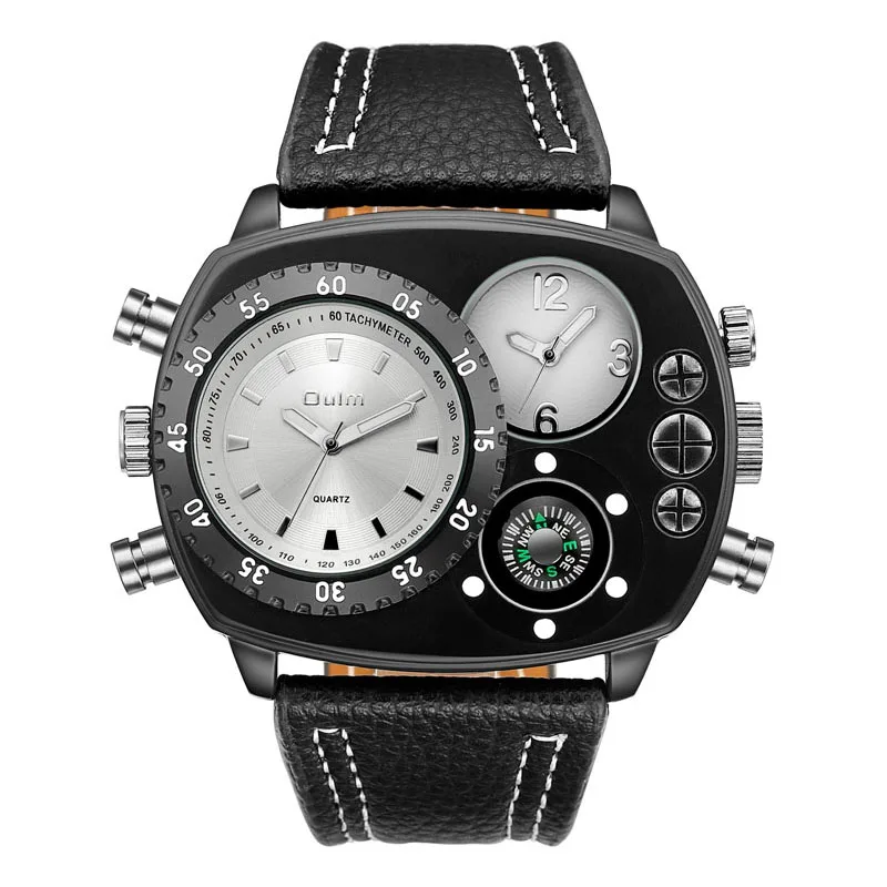 Oulm HP9865 Luxury Brand Casual Wristwatch Square Dial Wide Strap Men\'s Sport Quartz Watch Male Clock Super Big Men Watches