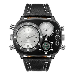 Oulm HP9865 orologio da polso Casual di marca di lusso quadrante quadrato cinturino largo orologio sportivo da uomo al quarzo orologio maschile orologi da uomo Super grandi