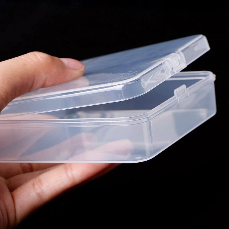 Square Plastic Transparent Storage Box Jewelry Beads Container Fishing Tools Accessories Box Small Items Sundries Organizer Case