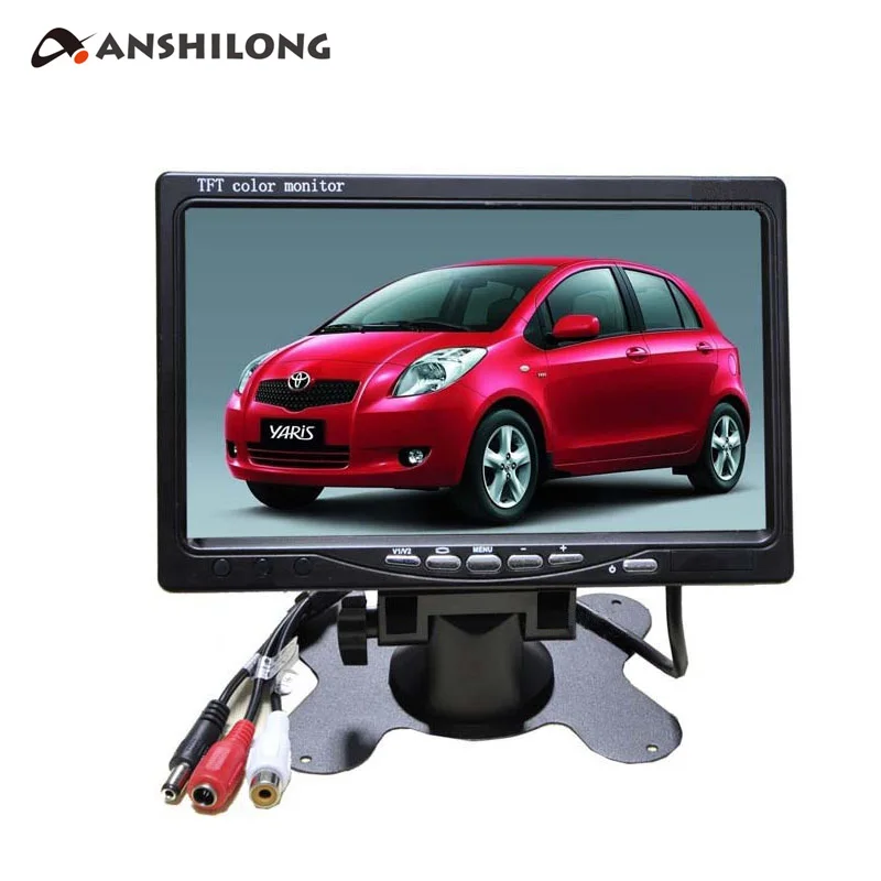 DC 12v - 24v 7 inch 800 x 480 LCD Screen Car Monitor with DVR Function Support SD Card