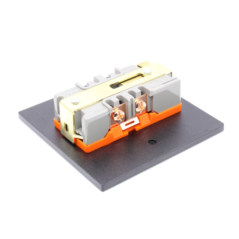 เต้าเสียบไฟ AC สีส้มสำหรับติดผนังเต้ารับสีแดงแผ่นคู่ไฮไฟ1x เรา