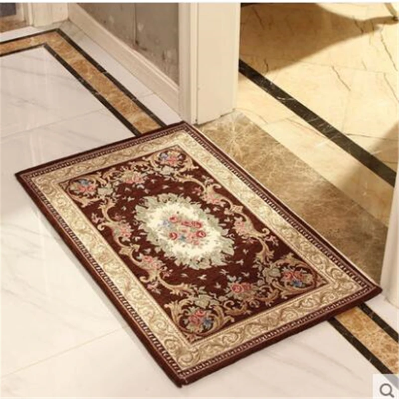 beibehang Luxury European style door mats entrance pad hall kitchen living room entrance door sliding Chenille embroidery mats