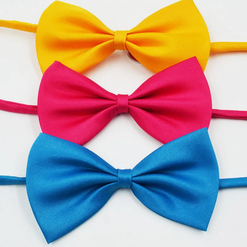 Mix Colors Wholesale 50pcs/lot Pet Grooming Accessories Rabbit Cats Dogs Bow Tie Adjustable Bowtie Multicolor Polyester & Cotton