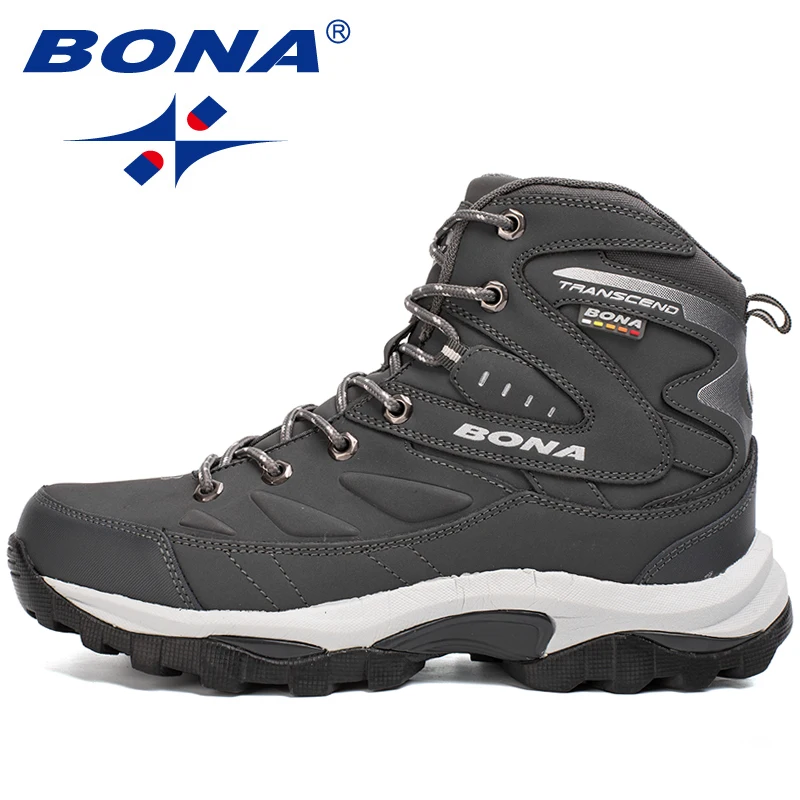 BONA New Hot Style Men Hiking Shoes Winter Outdoor Walking Jogging Shoes Mountain Sport Boots Climbing Sneakers