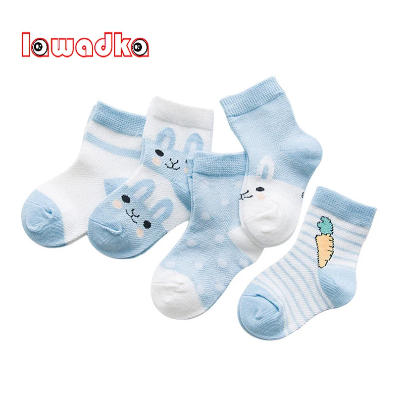 

Lawadka 5Pairs/Lot Kids Boys Girls Socks Cartoon Rabbit Children's Sock Breathable Cotton Summer Mesh Kid Socks For Boys 2022