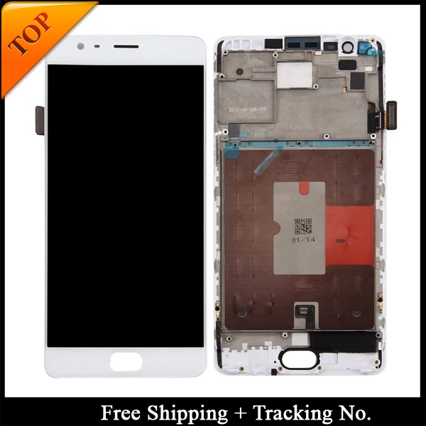 Grade AAA  For Oneplus3 LCD Display For oneplus 3T LCD for oneplus 3 A3000 Display LCD Screen Touch Digitizer Assembly