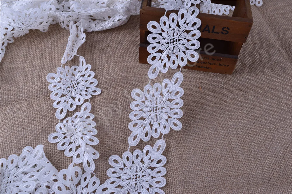 

28yards Beautiful Venise/Venice Lace Trim White color Diamond shape diy craft sewing~Costume/Dress~ wide :9cm