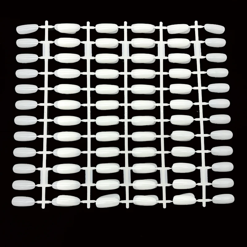 240 Nail Art Tips False Nails 10pcs Nature Transparent Black Full Card Nail Art Display Practice Acrylic UV Gel Polish Manicure