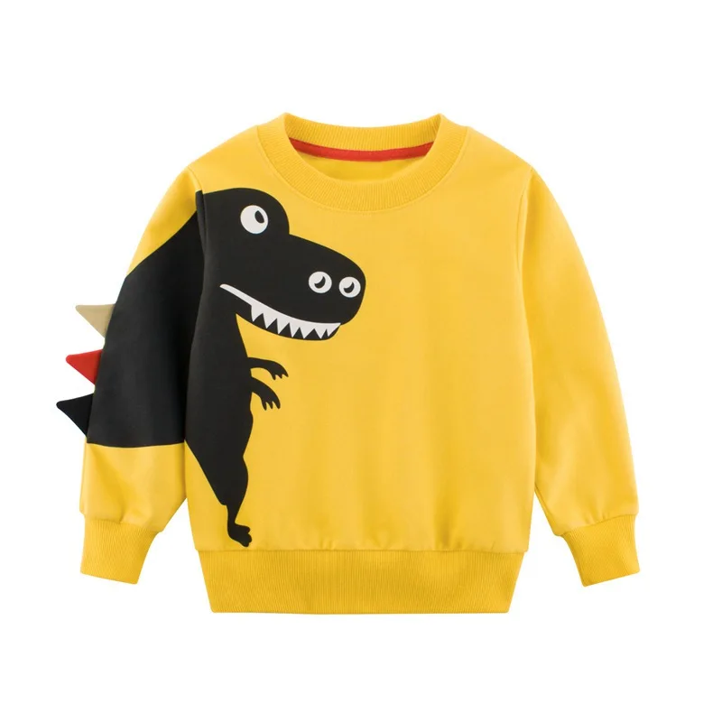 COOTELILI Dinosaur Clothes Baby Boys Cute Animal Spring Autumn Hoodies Sweatshirts Kids Boys Hoodies Long Sleeve Tops 90-140cm