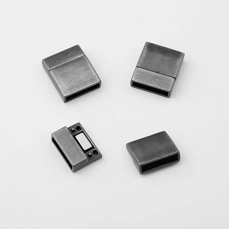 3Pcs Flat Strong Magnetic Clasp Cord End Clas For 15*2mm Flat Strape Leather Cord Bracelet DIY Jewelry Making Findings