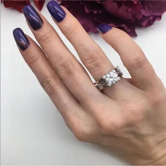 Gorgeous Ring Multilayer Real 925 Sterling Silver with Zircon Brilliant Cut Protective Rhodium plating for women girl wedding