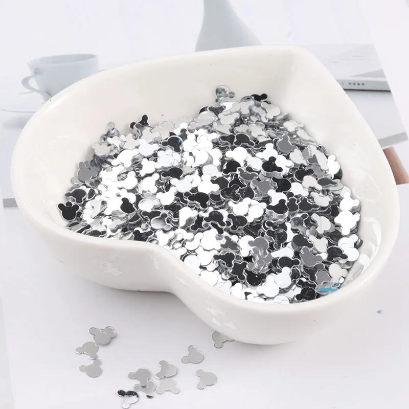 10g/ bag 5mm Mickey head-shaped loose sequins wedding confetti DIY sewing nail art materials party decoration accessories