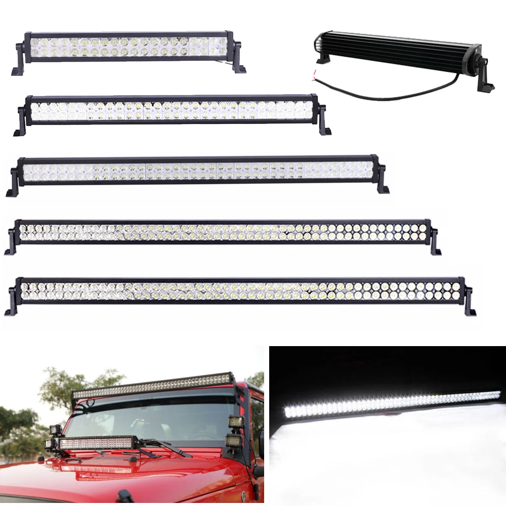 

Waterproof LED Light Bar 22 32 42 52 Inch 300W Spot Flood Combo Work Driving Light 12V 24VFor Boat Car Truck 4x4 SUV ATV OffRoad