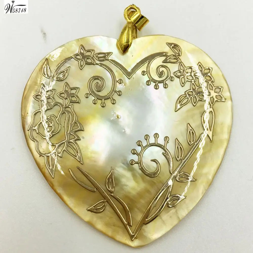 Beautiful jewelry Mother of pearl Shell Women Men Pendant Bead WFH587