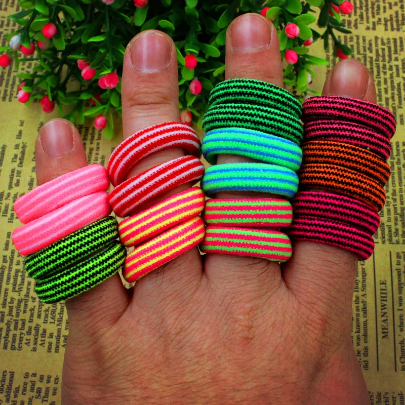 50pcs/lot 2.5CM Child Baby Rubber Bands Elastics Tie Gum New Fashion Colourful Hair Holder Beauty Girls' Hair Accessories