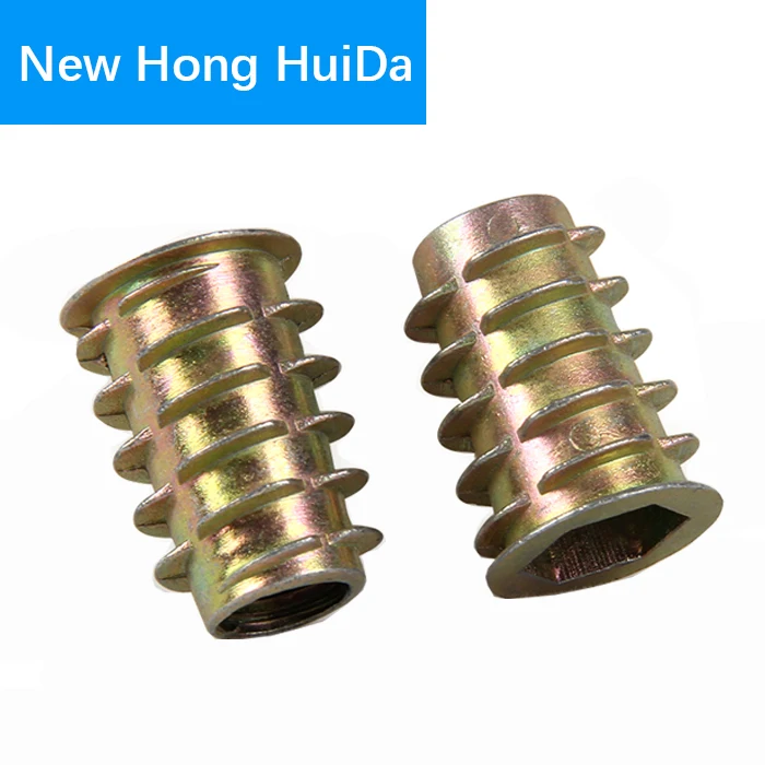 M4 M5 M6 M8 M10 Zinc Alloy Furniture Insert Nuts Hex Socket Head Drive Screw For Wood Metric Thread Flanged