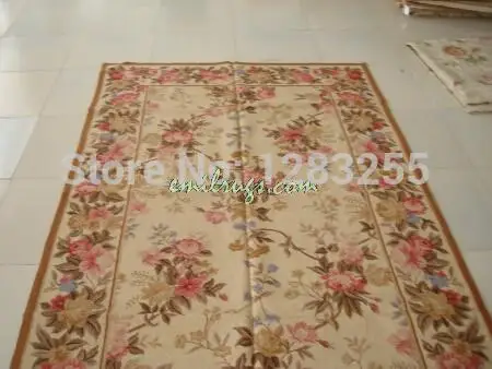 Art Hand-made Carpet Vicar's Wife Pattern Stitch Point Carpet Elegant French Design Woolen Needlepoint Natural Sheep Wool