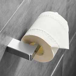 Paper Holders Euro Silver Bathroom Accessories Solid White Chrome Toilet WC Paper Holder Roll Holder Without Cover FM-5786WL