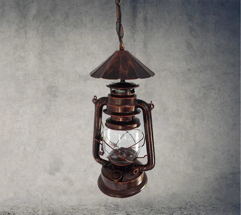 

Kerosene lantern retro Pendant Lights bar single head creative personality iron farm Cafe Chinese antique Pendant Lamps GY65