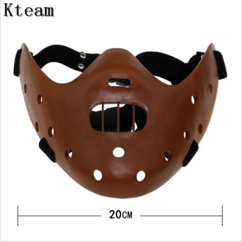 

Film Movie The Silence Of The Lambs Hannibal Lecter Resin Masks Masquerade Halloween Cosplay Dancing Party Props Half Face Mask